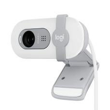 Logitech Brio 100 Full HD 1080p Webcam for Meetings, Streaming, Desktop, Laptop, PC - Built-in Mic, Shutter, Works with Zoom, Microsoft Teams, Nintendo Switch 2’s New GameChat Mode-Off -White